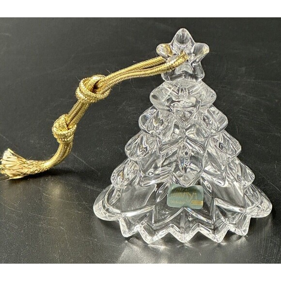 Lot of 3 Glass and Crystal Bells Mikasa Christmas Tree Bell Happy 5th Bell - Picture 10 of 16